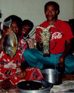 Fishing is most often by spear, net or hand line.