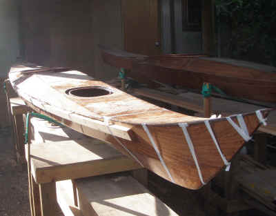 A temporary gunnel was used to ensure a fair curve.