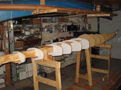 The forms on the strongback.