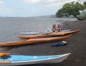Getting off the water.